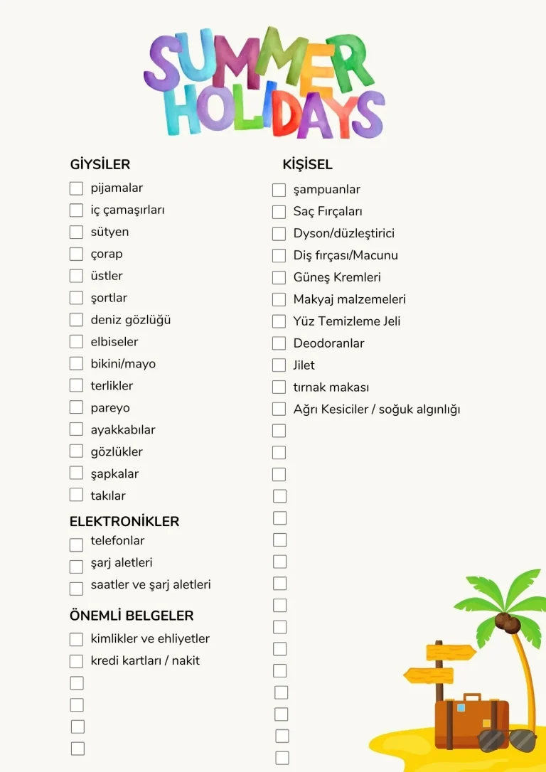 Seyahat için hazır paketleme listesi: Pasaporttan Adaptörlere